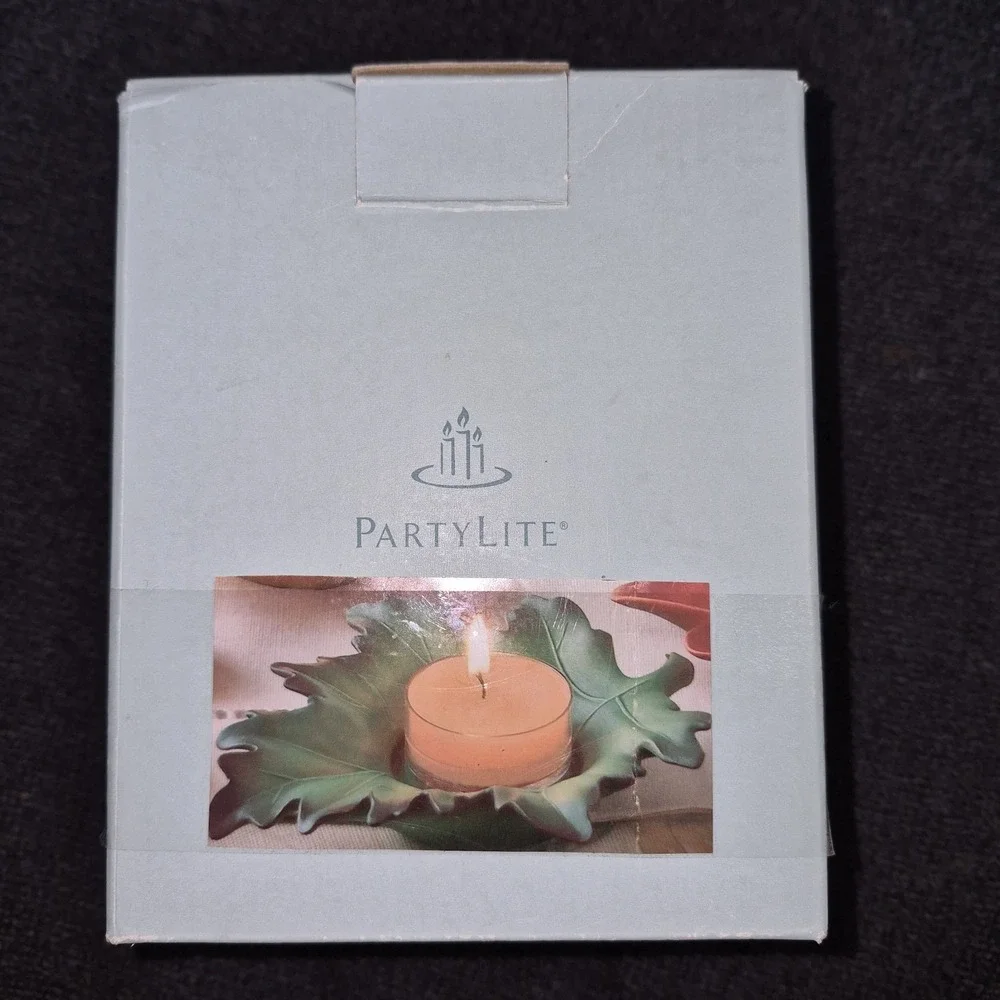 PartyLite Whispering Leaves Tealight Trio Ceramic Leaf Holders Multicolor P8535U